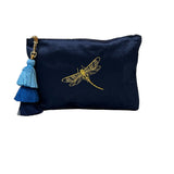 Personalized Dragonfly Initials Velvet Toiletry Bag – Beauty & Travel Gift
