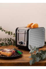 Architect 2 Slot Black & Brushed Stainless Steel Toaster