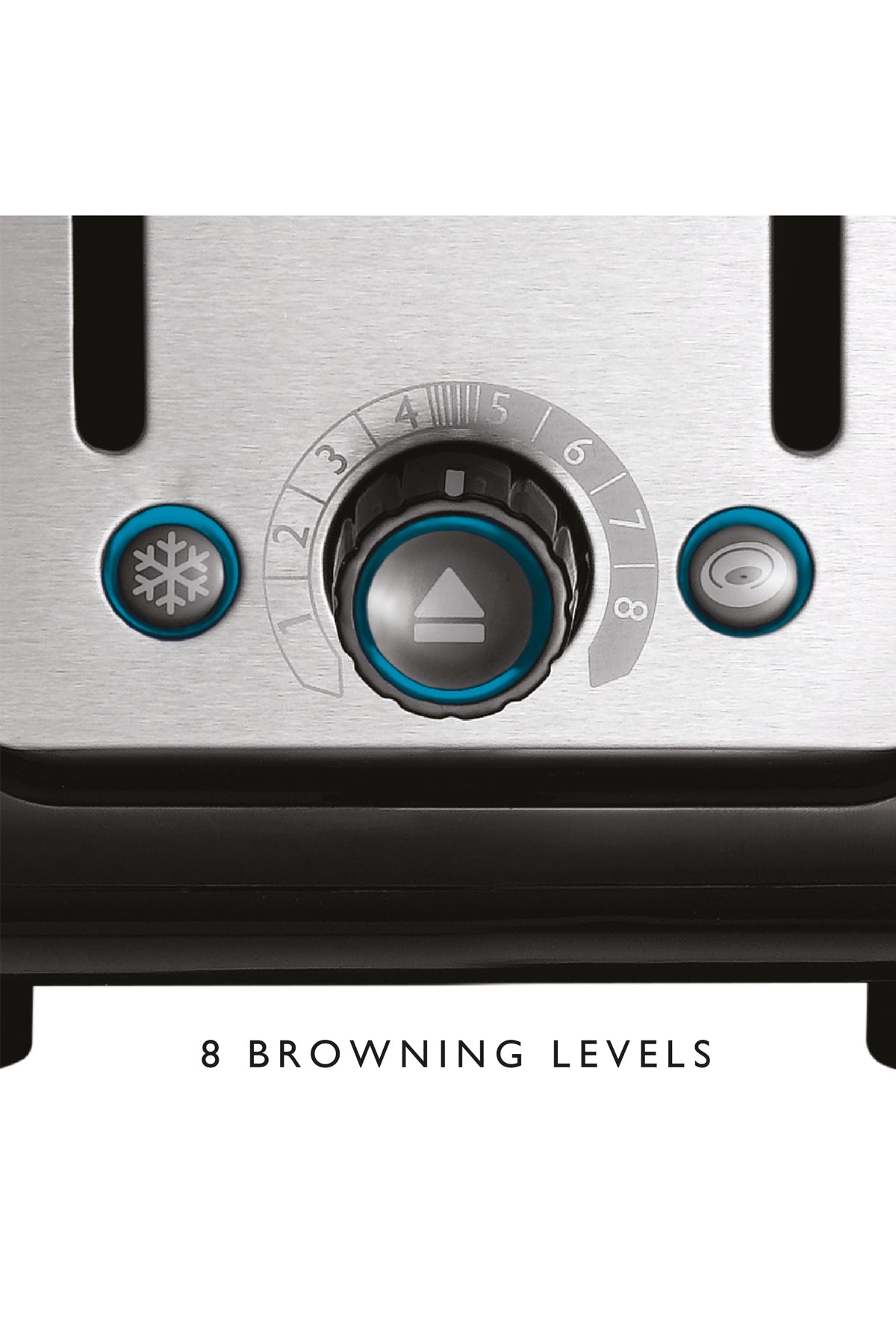 Architect 2 Slot Black & Brushed Stainless Steel Toaster
