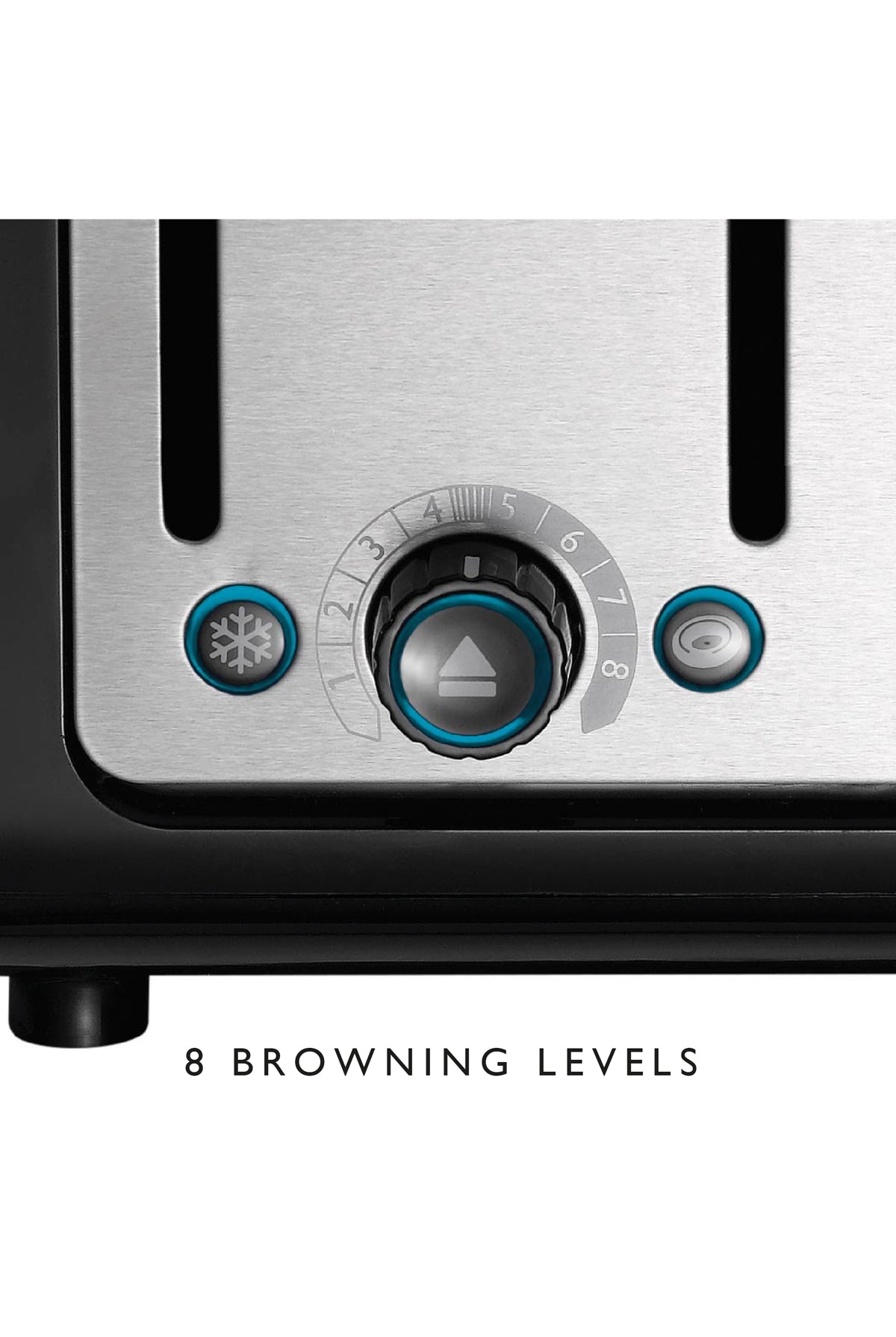 Architect 4 Slot Black & Brushed Stainless Steel Toaster