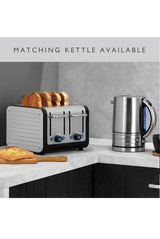 Architect 4 Slot Black & Brushed Stainless Steel Toaster