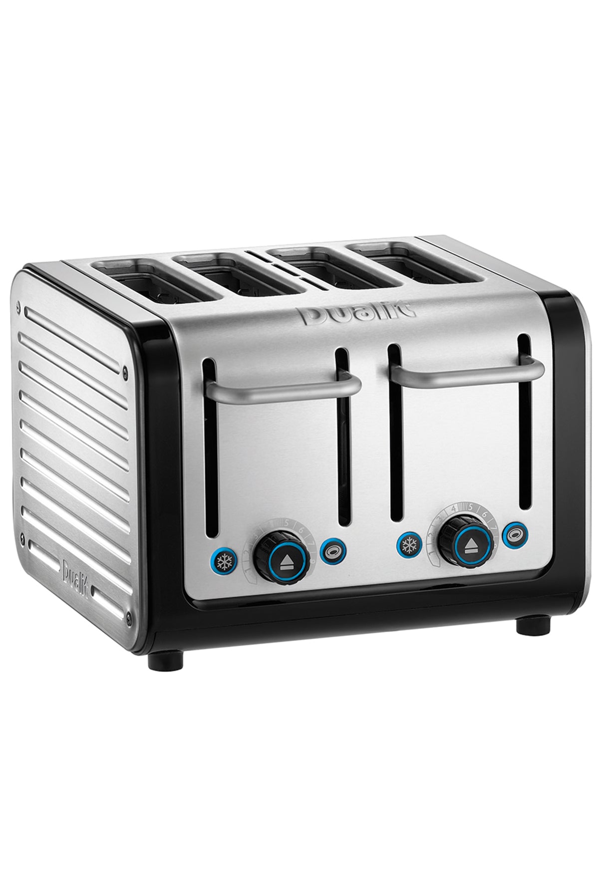 Architect 4 Slot Black & Brushed Stainless Steel Toaster