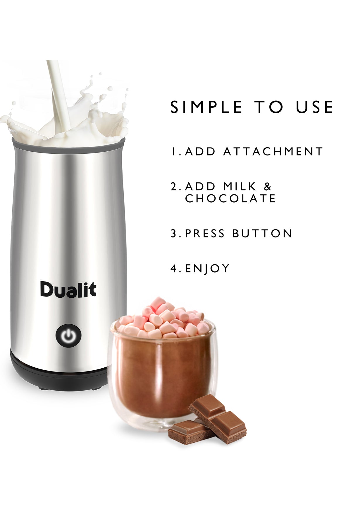 Cocoatiser Hot Chocolate Maker - Chrome