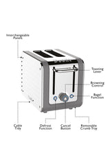 Architect 2 Slot Grey & Stainless Steel Toaster