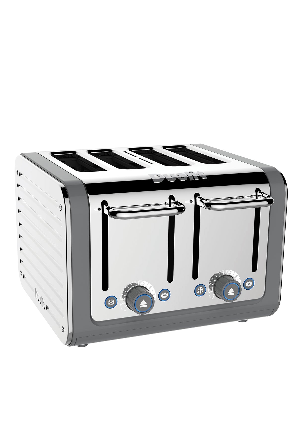 Architect 4 Slot Grey & Stainless Steel Toaster