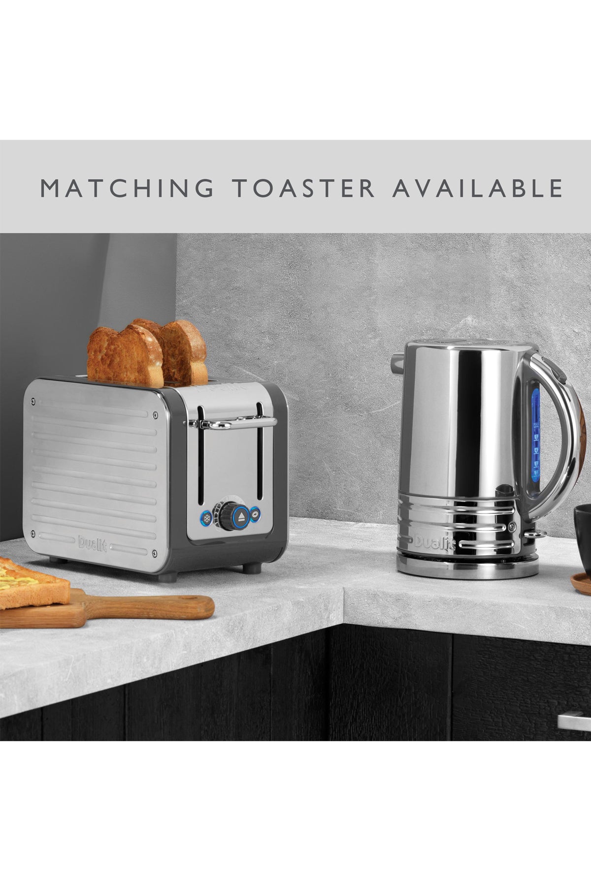 Architect Kettle -  Grey and Stainless Steel