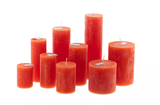 LUXURY RUSTIC CANDLE - CORAL RED