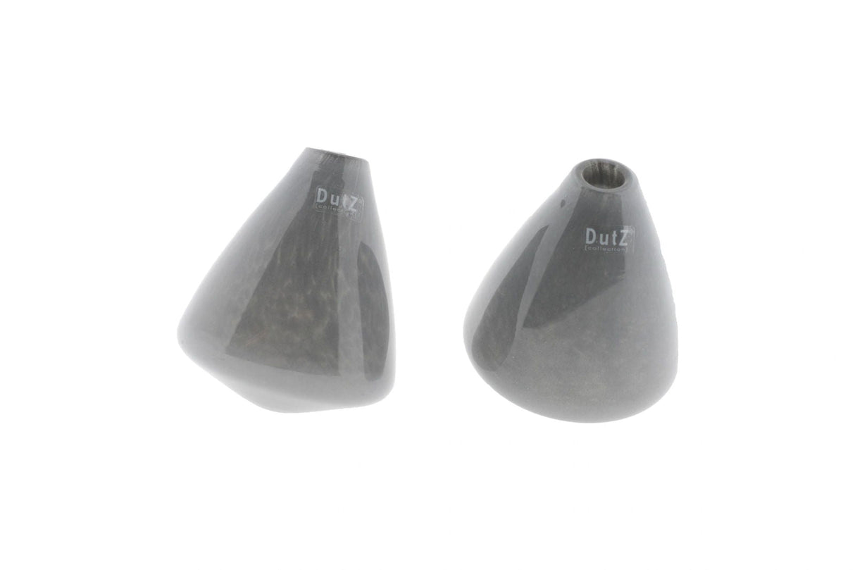 TUMBLING VASE - H12 D10 cm - GREY