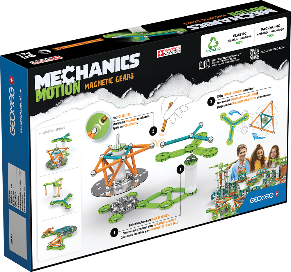 Geomag Mechanics Motion Magnetic Gears 96 Pieces