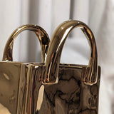 Elise Gold Handbag Decorative Vase
