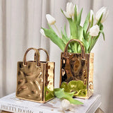 Elise Mini Gold Handbag Decorative Vase