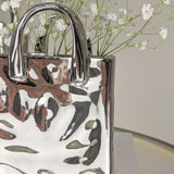 Elise Silver Handbag Decorative Vases - Set of 2