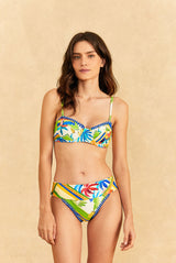 farm rio Bahia Mixed Scarves Underwire Bikini Top