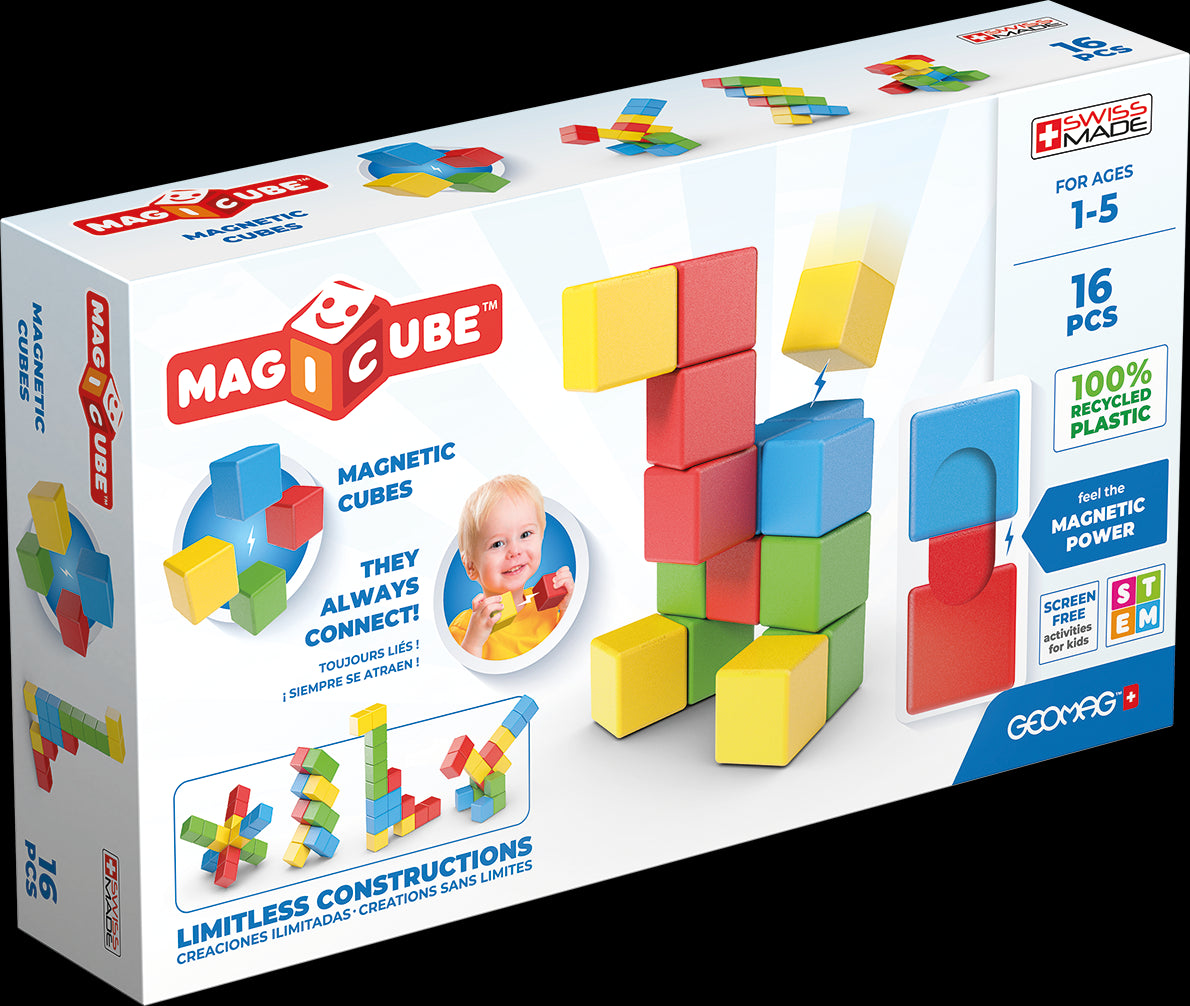 Geomag Magicube Full Color Recycled 16 Pieces Set