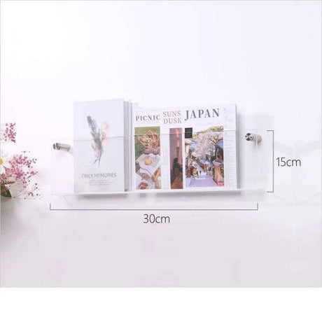 Floating Acrylic Magazine Holder