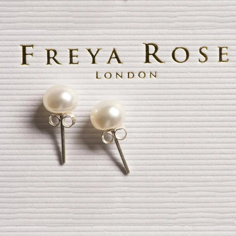 Fresh Water Pearl and Silver Stud Earrings