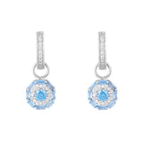 Something Blue Drop Earrings: Silver