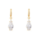 Shine Bright Rhombus Drop Earrings: Gold