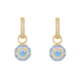 Something Blue Drop Earrings: Gold