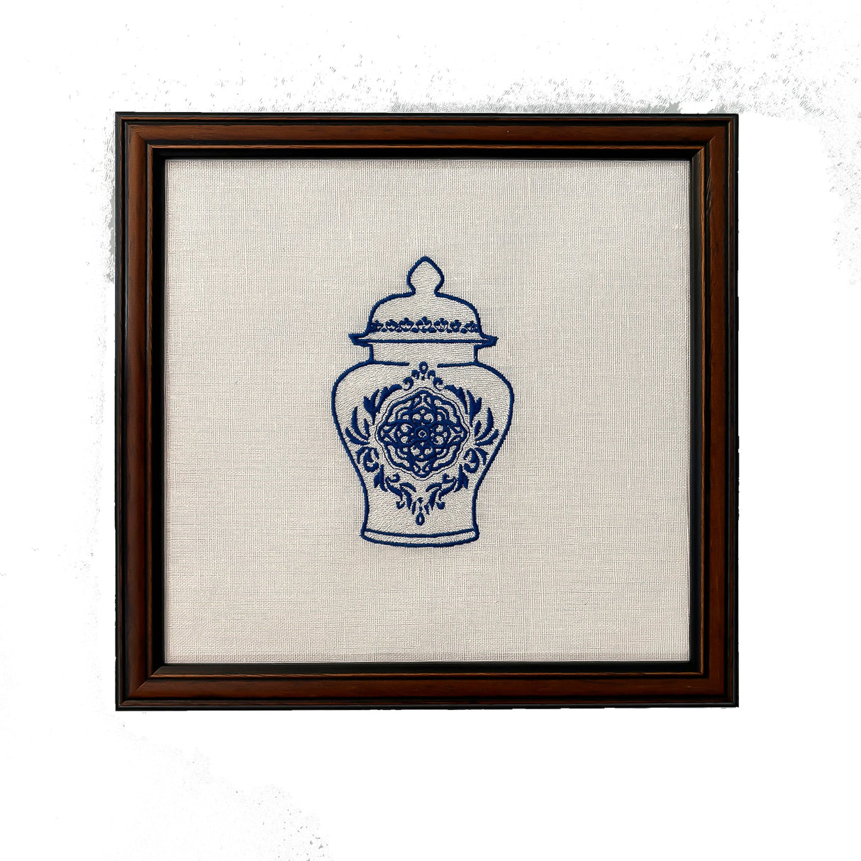 Ginger Jar #4 Embroidered Art Work