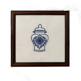 Ginger Jar #4 Embroidered Art Work