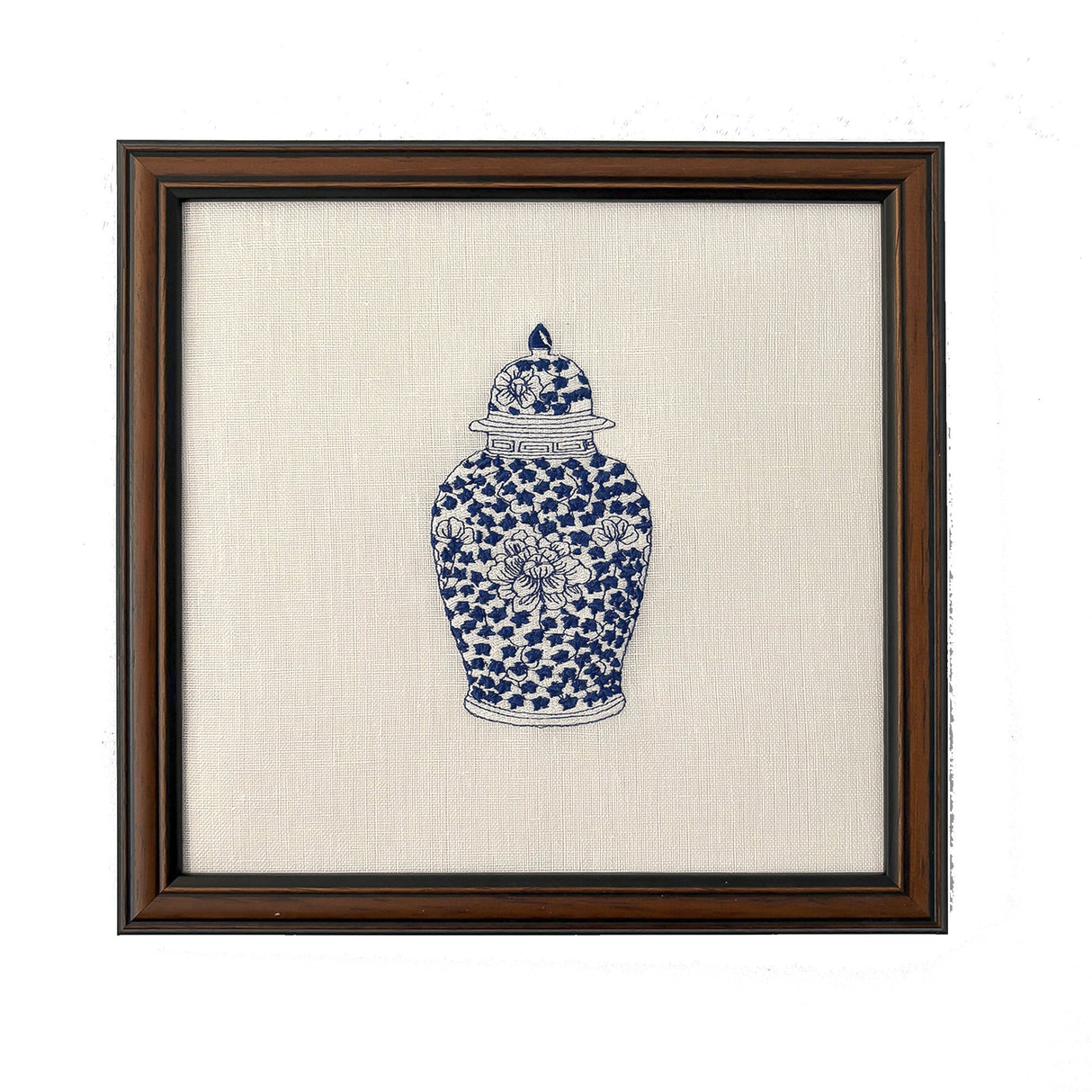 Ginger Jar #2 Embroidered Art Work