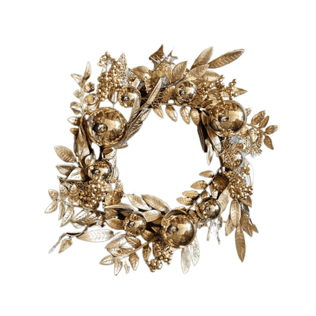 Gold Festive Decorative Christmas Wreath