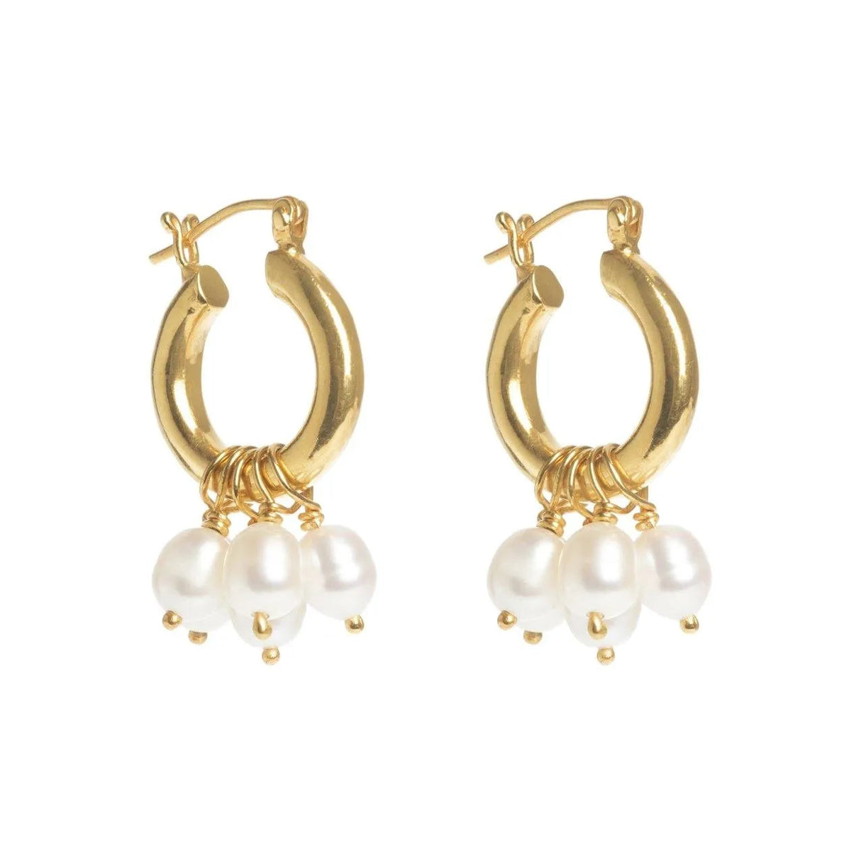 Mini Hoops With Detachable Pearls