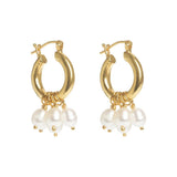 Mini Hoops With Detachable Pearls