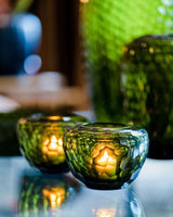 EMERALD CANDLEHOLDER - H10 D14 cm - Olive