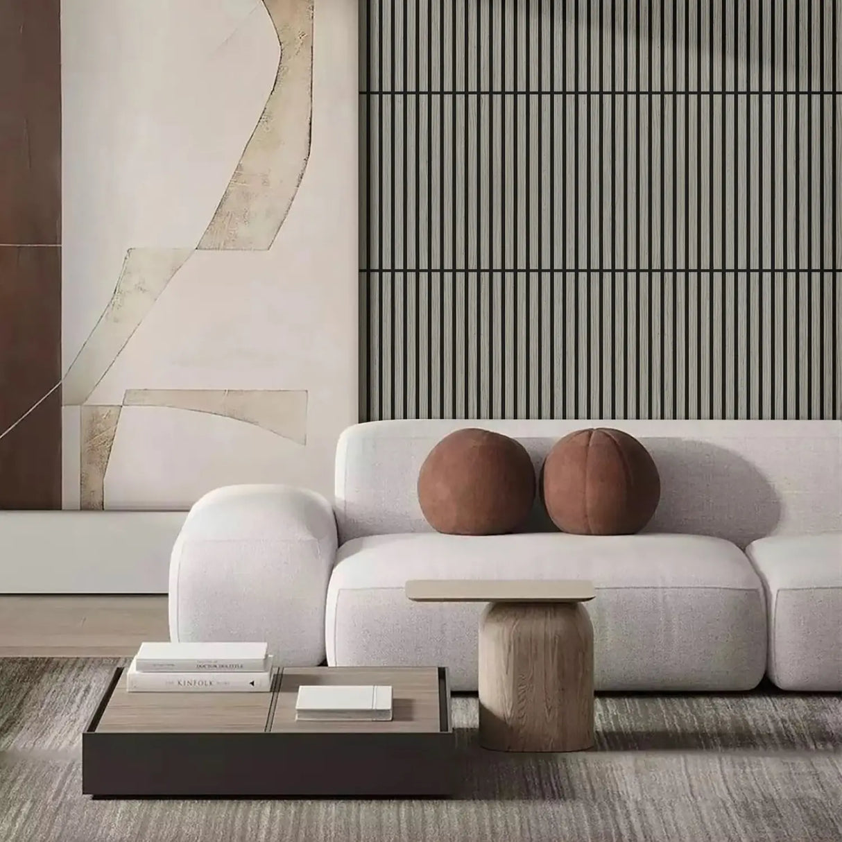 Grey Oak Acoustic Wall Panels Pack of 4