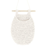 Crochet Hanging Basket, Large | IVORY