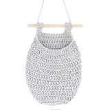 Crochet Hanging Basket, Large | LIGHT GREY