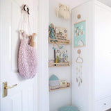 Crochet Hanging Basket, Large | PALE PINK