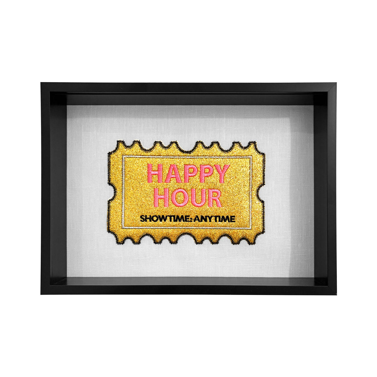 Happy Hour Embroidered Artwork