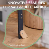 Folding Growing Chair– Montessori Step Stool With Safety Rails for Toddlers – White