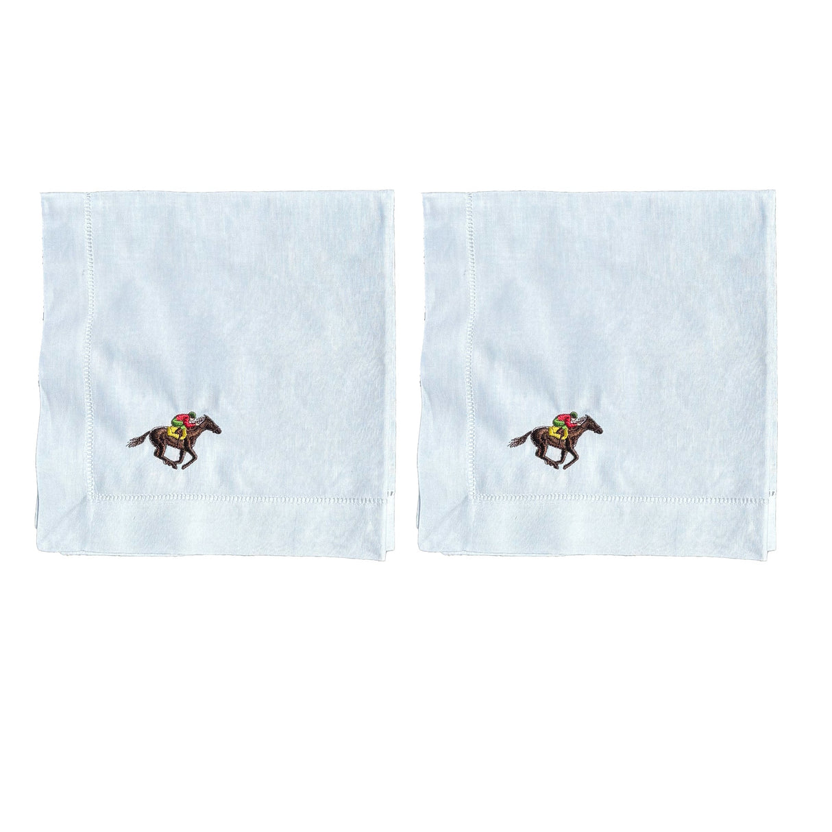 Horse Racing Napkins | Embroidered Fathers Day