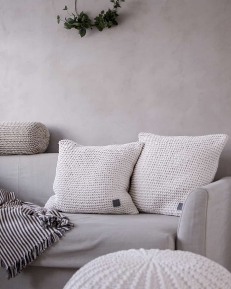 Knitted Cushion | IVORY