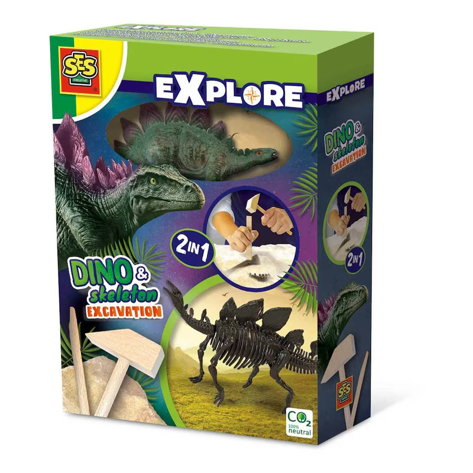 Dino and Skeleton Excavation 2 in 1 - Stegosaurus
