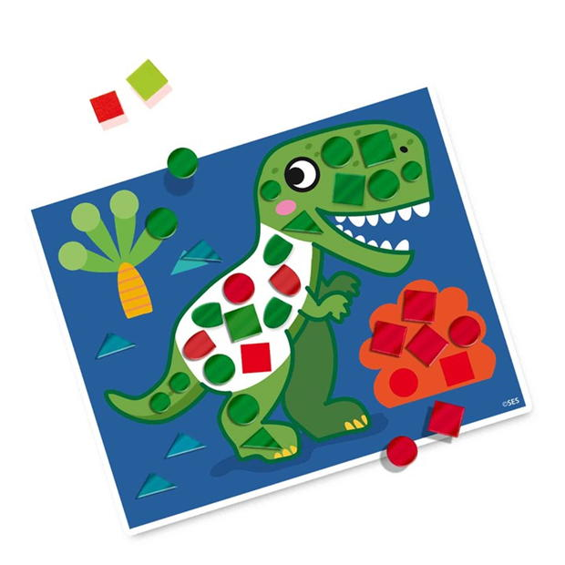 I Learn to Make Dino Mosaics