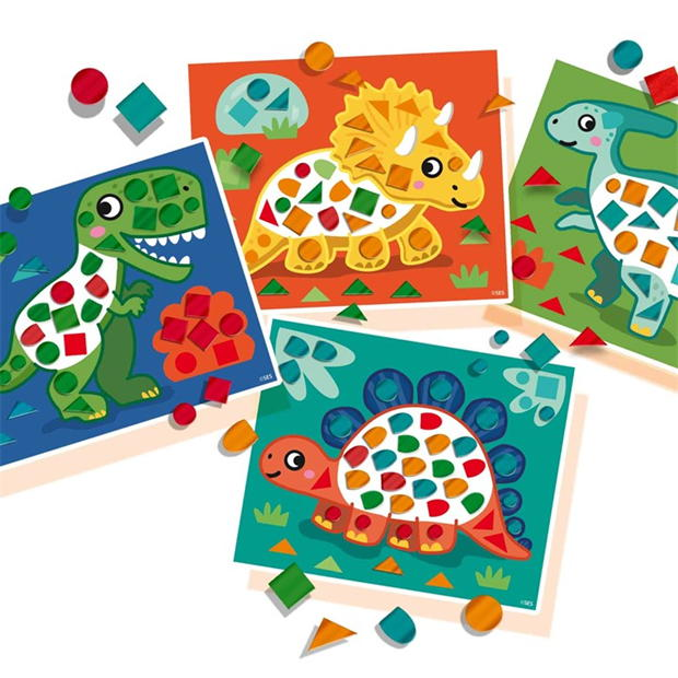 I Learn to Make Dino Mosaics