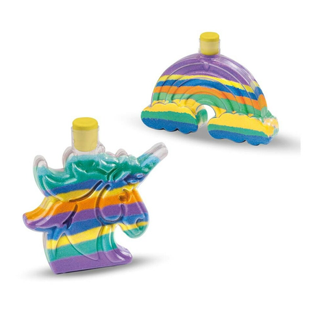 Galaxy Sand Art Bottles Unicorn and Rainbow