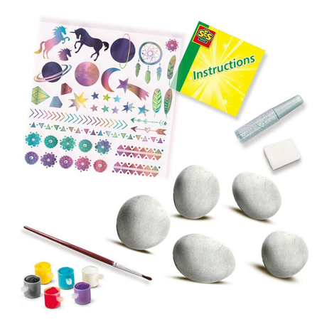 Painting Galaxy Stones