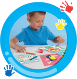 My First - 3 in 1 Fingerpainting, Colouring and Sticking Shapes
