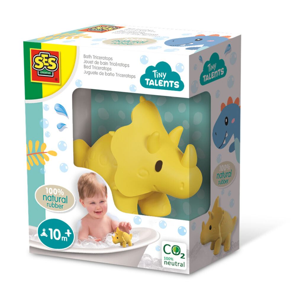 Bath Triceratops - 100% Natural Rubber