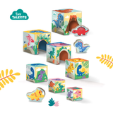 Stacking Blocks Tower With Dino Figures