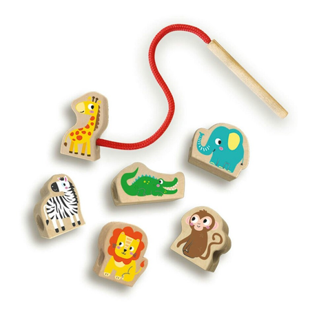Wooden Lacing Beads - Animals