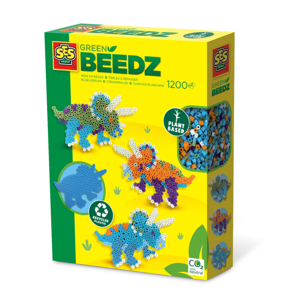 Green Beedz - Iron on Beads Set Triceratops Dino