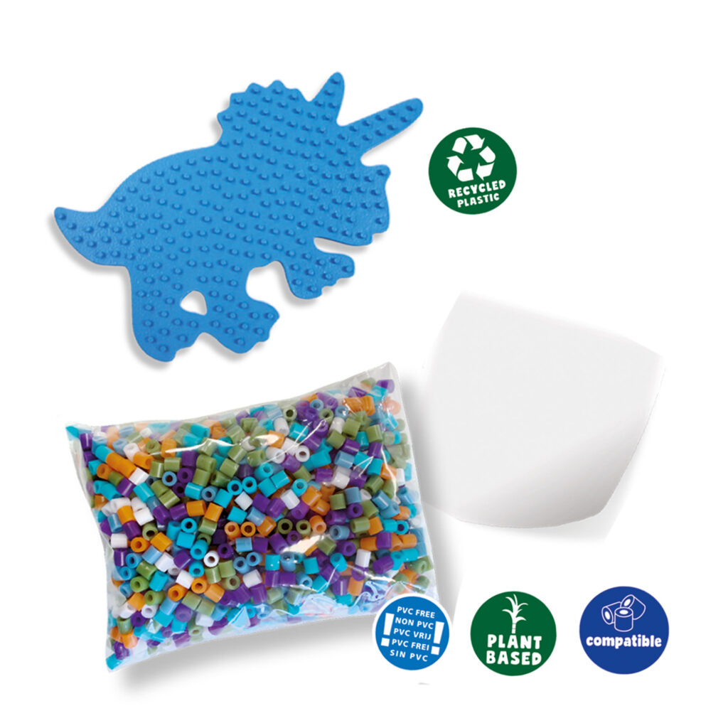 Green Beedz - Iron on Beads Set Triceratops Dino