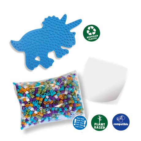 Green Beedz - Iron on Beads Set Triceratops Dino
